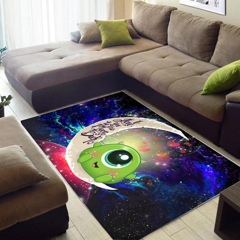 Cute Mike Monster Inc Love You To The Moon Galaxy Carpet Rug Home Room Decor Nearkii