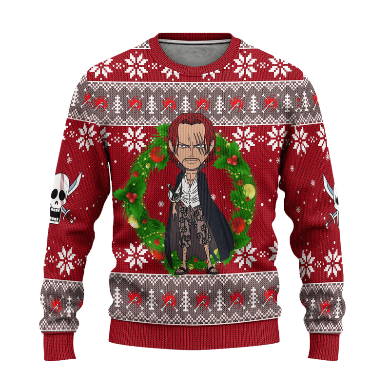 Shanks One Piece Anime Ugly Christmas Sweater Xmas Gift Nearkii