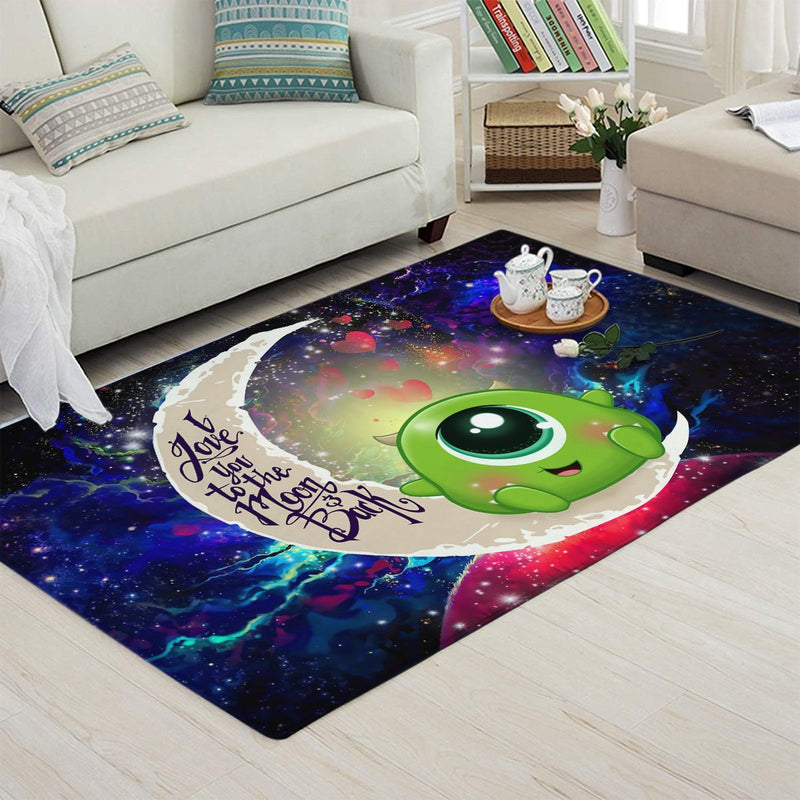 Cute Mike Monster Inc Love You To The Moon Galaxy Carpet Rug Home Room Decor Nearkii