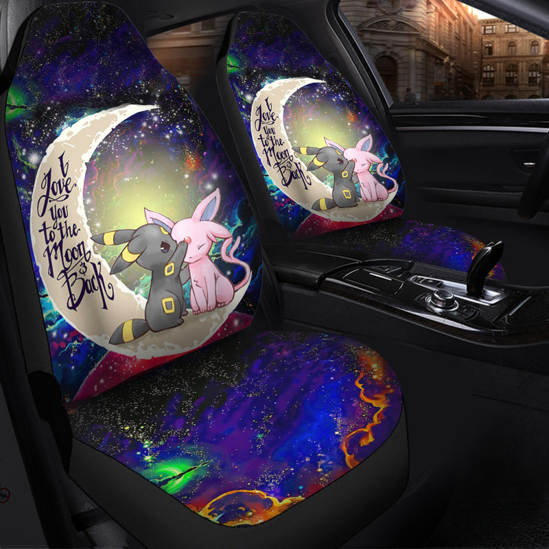 Pokemon Couple Espeon Umbreon Love You To The Moon Galaxy Car Seat Covers