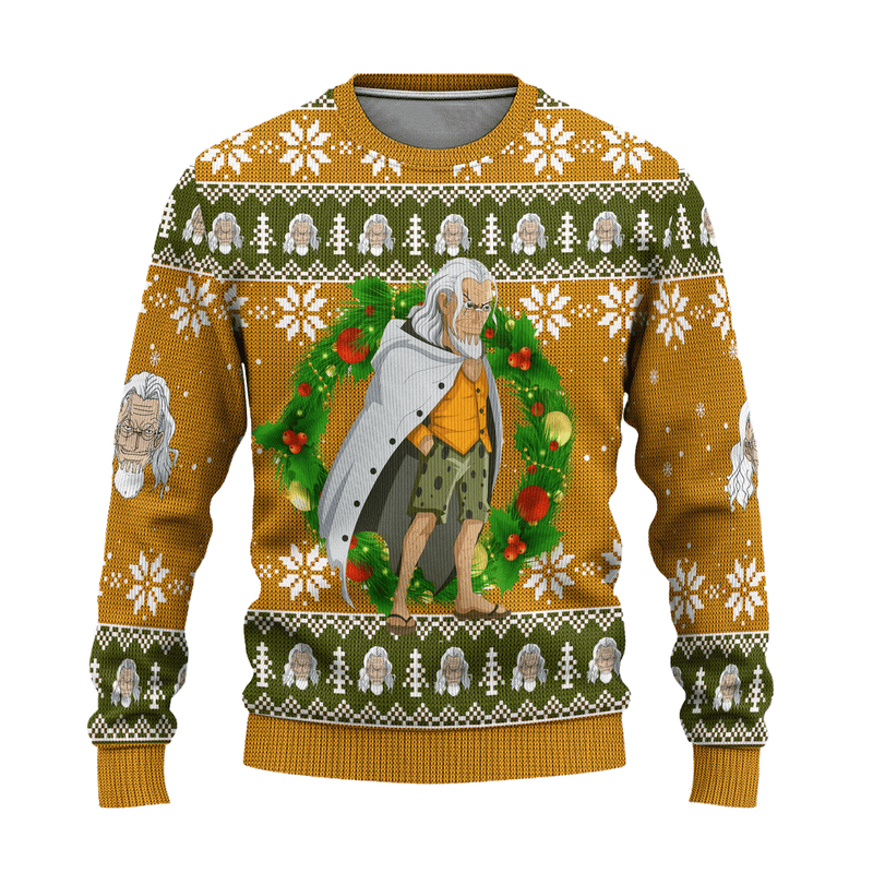 Silvers Rayleigh One Piece Anime Ugly Christmas Sweater Xmas Gift Nearkii