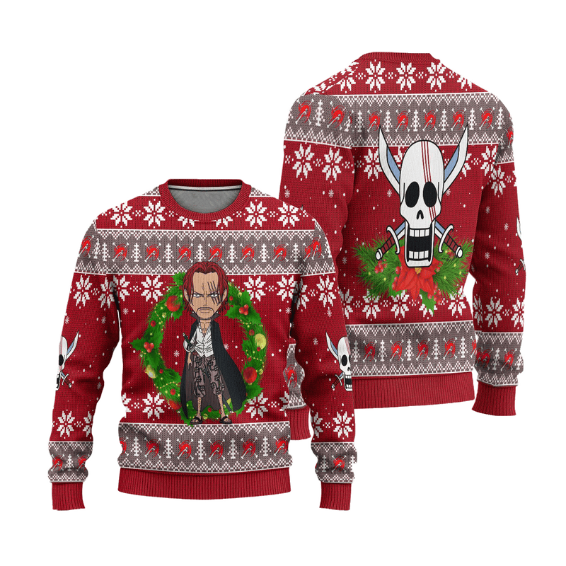 Shanks One Piece Anime Ugly Christmas Sweater Xmas Gift Nearkii