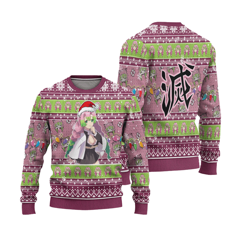 Demon Slayer Mitsuri Kanroji Anime Ugly Christmas Sweater Xmas Gift Nearkii