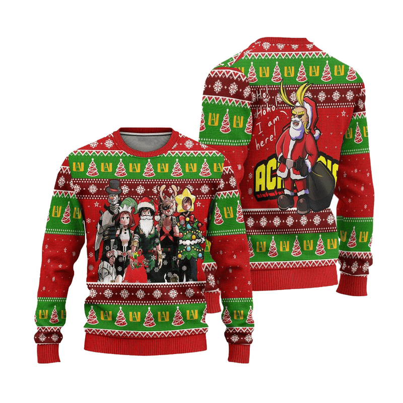 My Hero Academia Anime Ugly Christmas Sweater BNHA Xmas Gift Nearkii