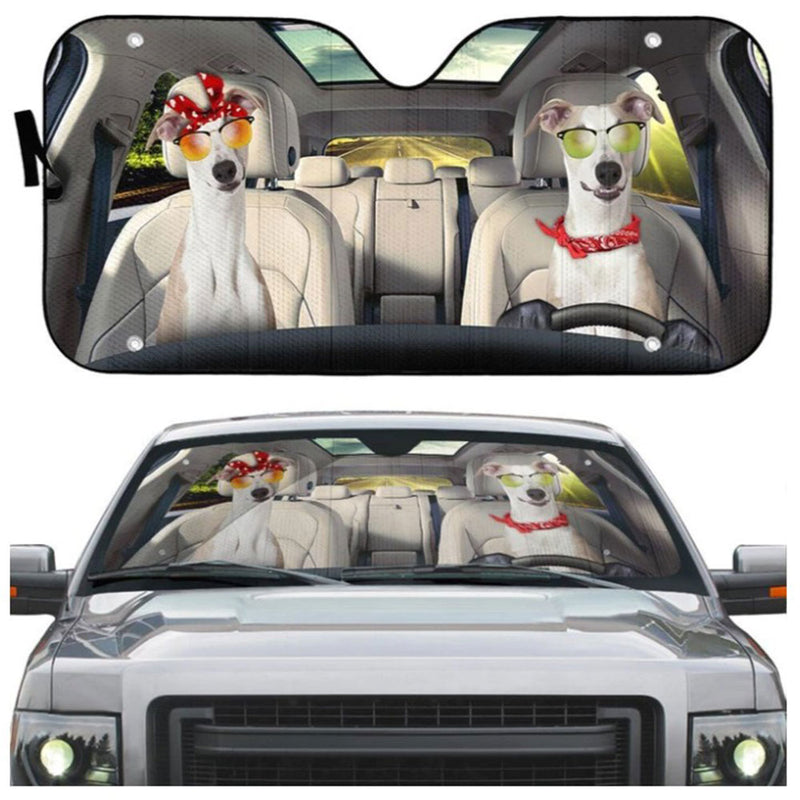 Whippet Dog Car Auto Sun Shades Windshield Accessories Decor Gift Nearkii