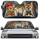 Bengal Cat Couple Car Auto Sun Shades Windshield Accessories Decor Gift Nearkii