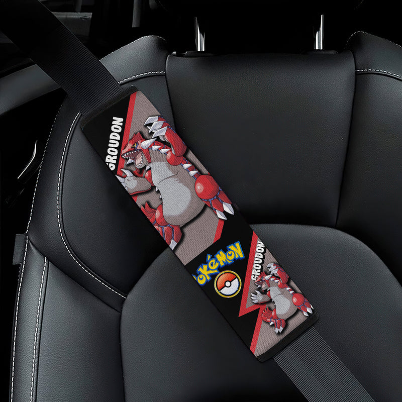 Groudon seat belt covers Anime Pokemon Custom Car Accessories Nearkii