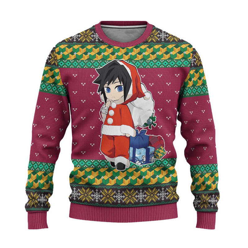 Giyuu Tomioka Demon Slayer Anime Ugly Christmas Sweater Xmas Gift Nearkii