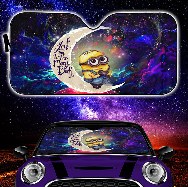 Cute Minions Despicable Me Love You To The Moon Galaxy Car Auto Sunshades Nearkii