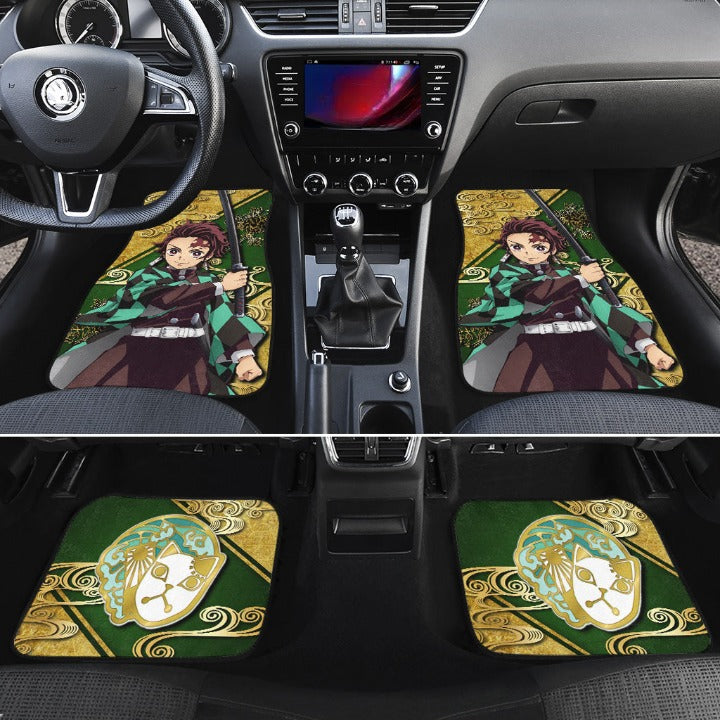 Demon Slayer Tanjiro Kamado Car Floor Mats Anime Car Accessories Nearkii
