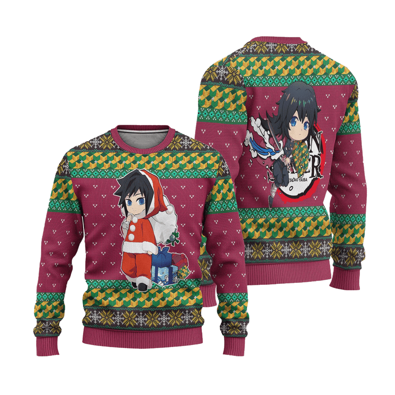 Giyuu Tomioka Demon Slayer Anime Ugly Christmas Sweater Xmas Gift Nearkii