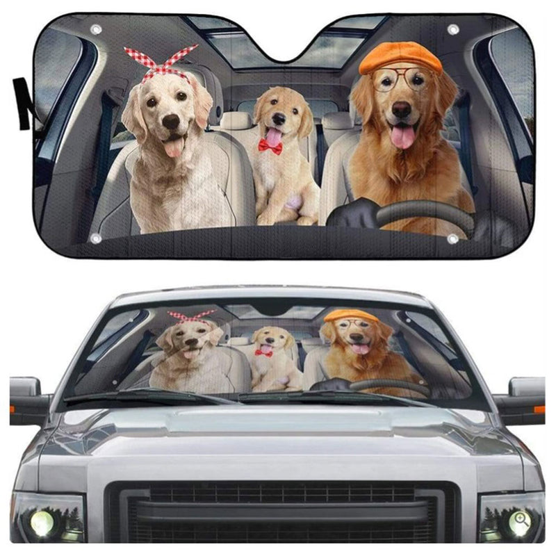 Golden Retriever Dogs Custom Car Auto Sun Shades Windshield Accessories Decor Gift Nearkii