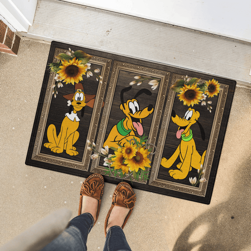 Pluto Sunflower Doormat Home Decor Nearkii