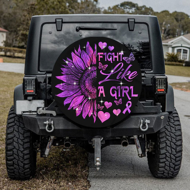 Fight Like A Girl Jeep Car Spare Tire Cover Gift For Campers Nearkii