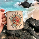 White Live For Adventure Camping Campfire Travel Mugs 2023 Nearkii