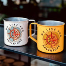 White Live For Adventure Camping Campfire Travel Mugs 2023 Nearkii