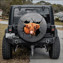 Funny Cow Face Jeep Car Spare Tire Cover Gift For Campers Nearkii