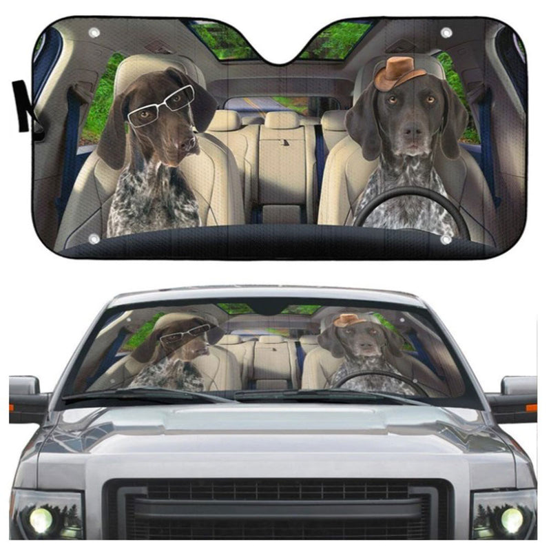 German Shorthaired Pointers Dog Car Auto Sun Shades Windshield Accessories Decor Gift Nearkii