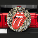 Funny Lips Leopard Skin Jeep Car Spare Tire Cover Gift For Campers Nearkii