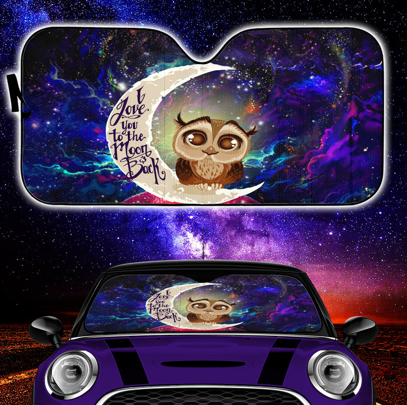 Cute Owl Love You To The Moon Galaxy Car Auto Sunshades Nearkii