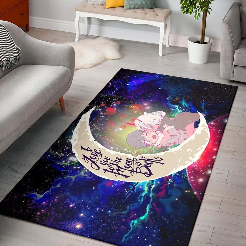 Darling In The Franxx Hiro And Zero Two Love You To The Moon Galaxy Carpet Rug Home Room Decor Nearkii