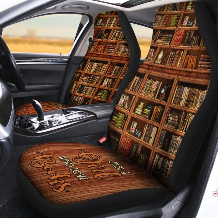 Just A Girl Who Love Books 3D Seat Cover Nearkii