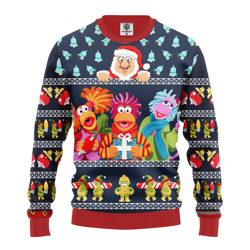 Fraggle Rock Sublimated Adult Ugly Christmas Sweater Amazing Gift Idea Thanksgiving Gift Nearkii