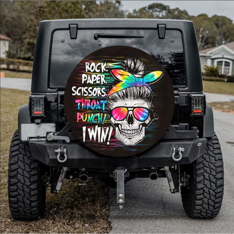 Rock Paper Scissor Jeep Car Spare Tire Cover Gift For Campers Nearkii