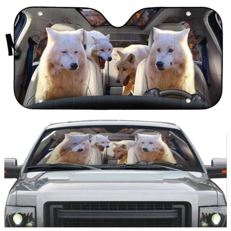 Laughing Wolves Custom Car Auto Sun Shades Windshield Accessories Decor Gift Nearkii