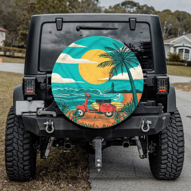 Summer Beach Jeep Car Spare Tire Cover Gift For Campers Nearkii