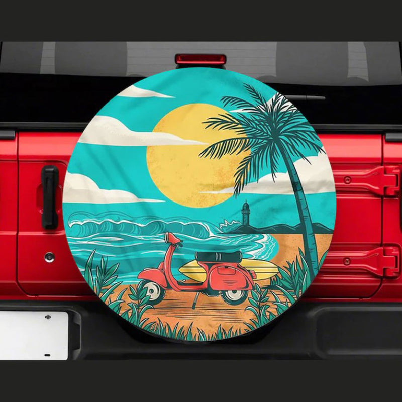 Summer Beach Jeep Car Spare Tire Cover Gift For Campers Nearkii