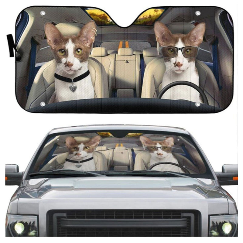 Oriental Shorthair Cat Car Auto Sun Shades Windshield Accessories Decor Gift Nearkii