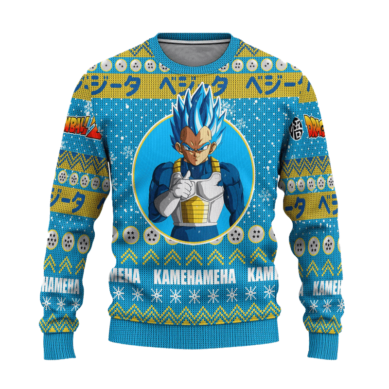 Vegeta Anime Ugly Christmas Sweater Dragon Ball Z Xmas Gift Nearkii