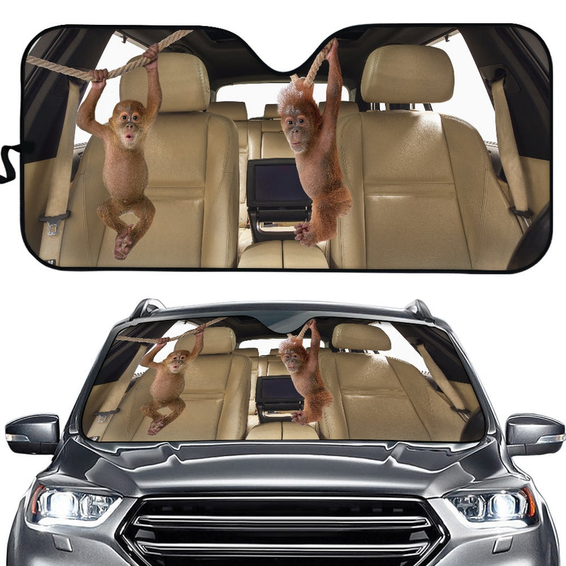 Funny Monkeys Car Auto Sunshades Nearkii