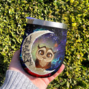 Cute Owl Love You To Moon And Back Premium Wine Tumbler Nearkii