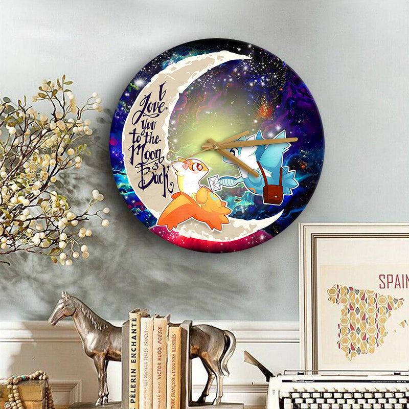 Pokemon Couple Latios Latias Love You To The Moon Galaxy Wood Wall Clock Nearkii