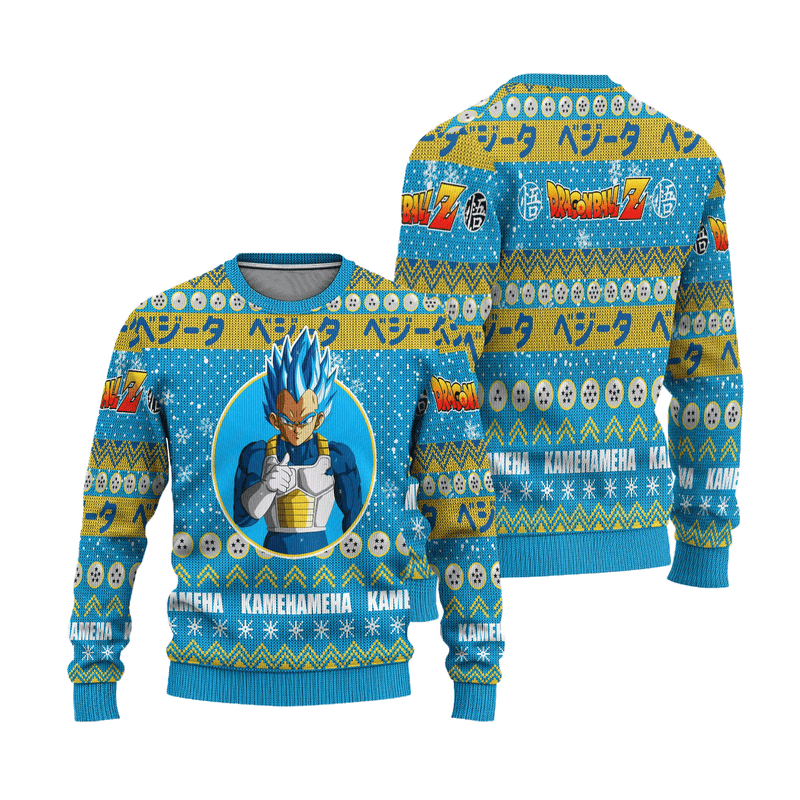 Vegeta Anime Ugly Christmas Sweater Dragon Ball Z Xmas Gift Nearkii