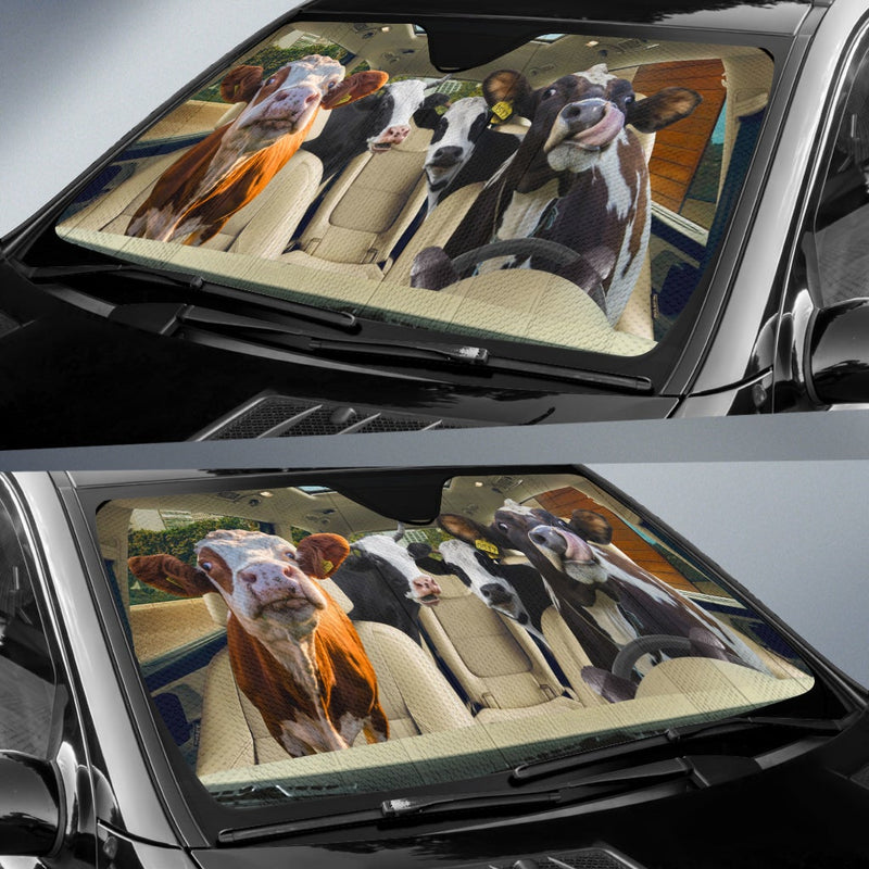 Driving Funny Dairy Cows Car Auto Sunshades Nearkii