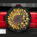 Sunflower Skulls Jeep Car Spare Tire Cover Gift For Campers Nearkii