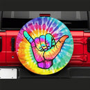 Tie Dye Shaka Car Spare Tire Cover Gift For Campers Nearkii
