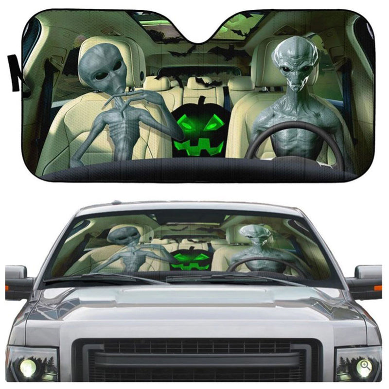 Halloween Alien Custom Car Auto Sun Shades Windshield Accessories Decor Gift Nearkii