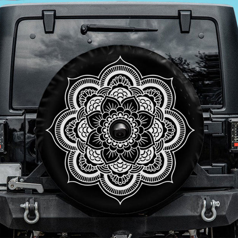 Mandala Flower Style Jeep Car Spare Tire Cover Gift For Campers Nearkii