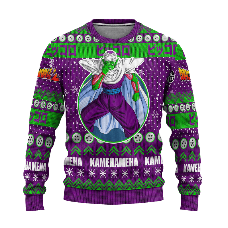 Piccolo Anime Ugly Christmas Sweater Dragon Ball Z Xmas Gift Nearkii