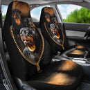 Rottweiler Cool Zipper Custom Car Seat Covers Nearkii