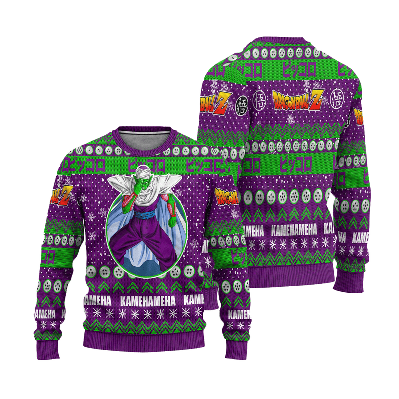 Piccolo Anime Ugly Christmas Sweater Dragon Ball Z Xmas Gift Nearkii