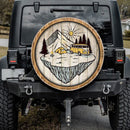 Camping Art Hippie Mountain Car Spare Tire Cover Gift For Campers Nearkii