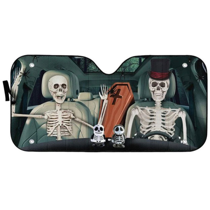 Halloween Skeleton Custom Car Auto Sun Shades Windshield Accessories Decor Gift Nearkii