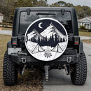 Camping Night, Hippie Vintage Art Car Spare Tire Cover Gift For Campers Nearkii