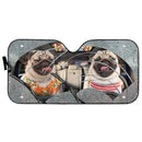 Rain Two Pugs Custom Car Auto Sun Shades Windshield Accessories Decor Gift Nearkii