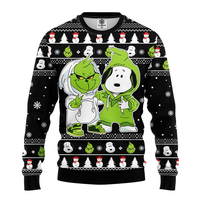 Grinch And Snoopy Ugly Christmas Sweater Amazing Gift Idea Thanksgiving Gift Nearkii